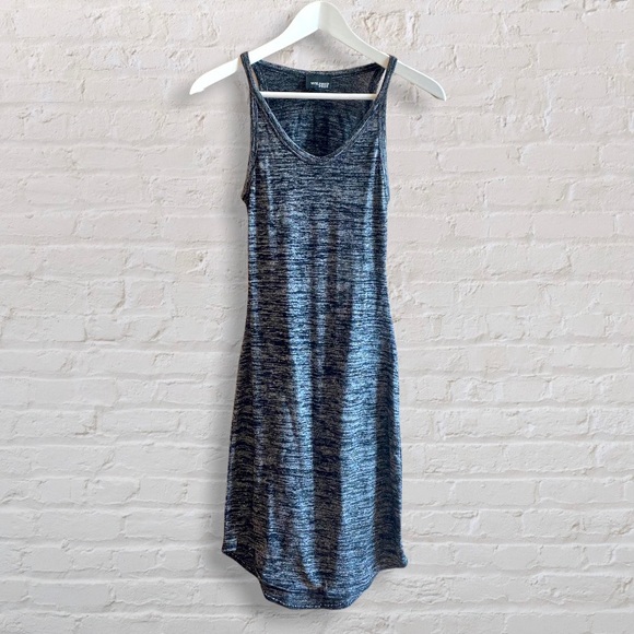 Wilfred Free Aritzia Yasmin Tank Dress Back Slit Marled Grey Casual - Picture 2 of 7